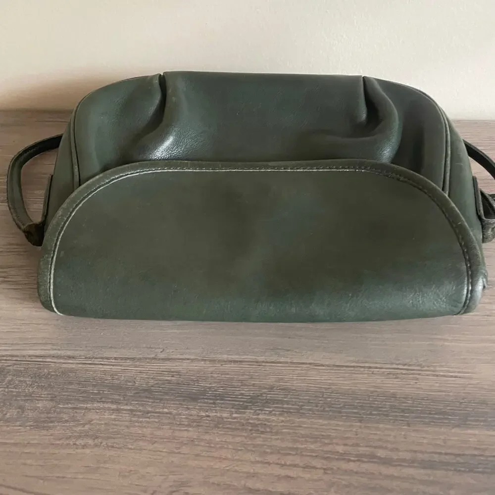 Vintage Coach USA Forest Green Leather Flap Crossbody Bag Legacy Style 120